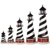 imageDutchCrafters Cape Hatteras NC Decorative Light Up Wooden Lighthouse Outdoor Yard Garden Statue  Amish Made in America 5 PatrioticPatriot Blue  White