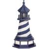 imageDutchCrafters Cape Hatteras NC Decorative Light Up Wooden Lighthouse Outdoor Yard Garden Statue  Amish Made in America 5 PatrioticPatriot Blue  White