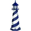 imageDutchCrafters Cape Hatteras NC Decorative Light Up Wooden Lighthouse Outdoor Yard Garden Statue  Amish Made in America 5 PatrioticPatriot Blue  White