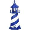 imageDutchCrafters Cape Hatteras NC Decorative Light Up Wooden Lighthouse Outdoor Yard Garden Statue  Amish Made in America 5 PatrioticPatriot Blue  White