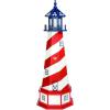 imageDutchCrafters Cape Hatteras NC Decorative Light Up Wooden Lighthouse Outdoor Yard Garden Statue  Amish Made in America 5 PatrioticPatriotic
