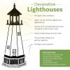 imageDutchCrafters Cape Hatteras NC Decorative Light Up Wooden Lighthouse Outdoor Yard Garden Statue  Amish Made in America 5 PatrioticPatriotic