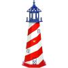 imageDutchCrafters Cape Hatteras NC Decorative Light Up Wooden Lighthouse Outdoor Yard Garden Statue  Amish Made in America 5 PatrioticPatriotic