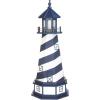imageDutchCrafters Cape Hatteras NC Solar Lighthouse with LED Dusk to Dawn Lights Outdoor Statues for Garden Solar Lights Outdoor Waterproof Patio Decor  Amish USA Patriotic 3 with BasePatriot Blue  White