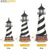 imageDutchCrafters Cape Hatteras NC Solar Lighthouse with LED Dusk to Dawn Lights Outdoor Statues for Garden Solar Lights Outdoor Waterproof Patio Decor  Amish USA Patriotic 3 with BaseReplica