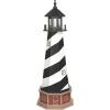 imageDutchCrafters Cape Hatteras NC Solar Lighthouse with LED Dusk to Dawn Lights Outdoor Statues for Garden Solar Lights Outdoor Waterproof Patio Decor  Amish USA Patriotic 3 with BaseReplica