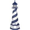 imageDutchCrafters Cape Hatteras NC Solar Lighthouse with LED Dusk to Dawn Lights Outdoor Statues for Garden Solar Lights Outdoor Waterproof Patio Decor  Amish USA Patriotic 3 with BasePatriot Blue  White
