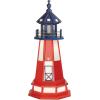 imageDutchCrafters Cape Henry VA Lighthouse with Dusk to Dawn Solar Outdoor Lighting Outdoor Statues for Garden Solar Garden Decor  Amish Made in USA Patriotic 3 with BasePatriotic