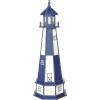 imageDutchCrafters Cape Henry VA Lighthouse with Dusk to Dawn Solar Outdoor Lighting Outdoor Statues for Garden Solar Garden Decor  Amish Made in USA Patriotic 3 with BasePatriot Blue  White
