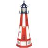 imageDutchCrafters Cape Henry VA Lighthouse with Dusk to Dawn Solar Outdoor Lighting Outdoor Statues for Garden Solar Garden Decor  Amish Made in USA Patriotic 3 with BasePatriotic