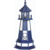 imageDutchCrafters Cape Henry VA Lighthouse with Dusk to Dawn Solar Outdoor Lighting Outdoor Statues for Garden Solar Garden Decor  Amish Made in USA Patriotic 3 with BasePatriot Blue  White