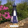 imageDutchCrafters Decorative Wooden Lighthouse Standard Light Bulb Cape Henry Style  Amish Made in USA Patriot BlueWhite 6 FootBlackWhite