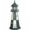 imageDutchCrafters Decorative Wooden Lighthouse Standard Light Bulb Cape Henry Style  Amish Made in USA Patriot BlueWhite 6 FootGreenWhite