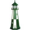 imageDutchCrafters Decorative Wooden Lighthouse Standard Light Bulb Cape Henry Style  Amish Made in USA Patriot BlueWhite 6 FootGreenWhite