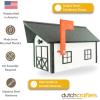imageDutchCrafters Large Farmhouse Mailbox Durable Plastic Barn Mailboxes for Outside Post Mount Mail Box with Flag Barnhouse Style  Amish Made in America Black and CedarBlack and White