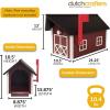 imageDutchCrafters Large Farmhouse Mailbox Durable Plastic Barn Mailboxes for Outside Post Mount Mail Box with Flag Barnhouse Style  Amish Made in America Black and CedarCherrywood and Black