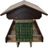 imageDutchCrafters Large Poly Plastic Bird Feeders for Outdoors with Two Suet Cages Outdoor Bird Feeder for Wild Birds Holds 2 Suet Cakes and Seed  USA Amish Made Turf Green ampamp CedarMilwaukee Brown  Weatherwood