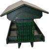 imageDutchCrafters Large Poly Plastic Bird Feeders for Outdoors with Two Suet Cages Outdoor Bird Feeder for Wild Birds Holds 2 Suet Cakes and Seed  USA Amish Made Turf Green ampamp CedarTurf Green