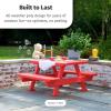 imageDutchCrafters Plastic Kids Picnic Table Heavy Duty Toddler Outdoor Table Childrens Picnic Tables for Outdoors for Playtime Meals Arts ampamp Crafts Camping and More  Amish Made in USA BlackRed