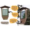 imageDutchCrafters Plastic Poly Hanging Bird Feeders for Outdoors with Suet Cake Holder for Woodpeckers Suet Bird Feeders for Outside Wild Birds with Groove and Tail Prop Turf GreenTurf Green  Cedar