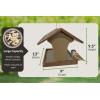 imageDutchCrafters Plastic Poly Hanging Hopper Bird Feeder Large Capacity Silo Bird Feeder AllWeather Feeding Station for Outdoors  Amish Made in USA Turf Green ampamp Cherry WoodTudor Brown  Weathered Wood