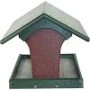 imageDutchCrafters Plastic Poly Hopper Bird Feeder Post Mount Large Capacity Silo Bird Feeder AllWeather Feeding Station for Outdoors  Amish Made in USA Turf Green ampamp Cherry WoodTurf Green  Cherrywood