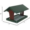 imageDutchCrafters Plastic Poly Hopper Bird Feeder Post Mount Large Capacity Silo Bird Feeder AllWeather Feeding Station for Outdoors  Amish Made in USA Turf Green ampamp Cherry WoodTurf Green  Cherrywood