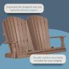 imageDutchCrafters Poly 4 Fanback Adirondack Swing Outdoor Porch Swing Bench for Outside Hanging Porch Swing Outdoor Bench Swing for Porch BlackGray