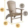 imageDutchCrafters Poly Fanback Chair for Patio Seating EZ Access Plastic Adirondack Chairs for Garden Backyard Porch Firepit Pool Deck Outdoor Furniture BlackWeatherwood