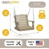imageDutchCrafters Poly Kids Swing Seat Outdoor Swing for Kids Ages 26 Toddler Swings for Swingset Accessories Outdoor Playground Swings Recycled HDPE Plastic  Amish Made in USA CedarWhite