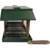 imageDutchCrafters Poly Post Mount Extra Large Double Hopper Bird Feeder Outdoor Wild Bird Feeder for Outside USA Amish Made Turf Green ampamp WeatherwoodTurf Green  Cedar