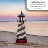 imageDutchCrafters Solar Powered Lighthouse Kit  Solar Lights Outdoor Waterproof with LED Lights for Outside and Dusk to Dawn Light Lighthouse Beacon Backyard Decor  Amish Made in USA
