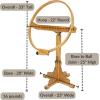 imageDutchCrafters Solid Oak Wood 22 Inch Round Extra Large Tilting Quilt Hoop with Stand Quilting Frame for Hand Quilting  Amish Made in America Medium WalnutMedium Walnut