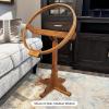 imageDutchCrafters Solid Oak Wood 22 Inch Round Extra Large Tilting Quilt Hoop with Stand Quilting Frame for Hand Quilting  Amish Made in America Medium WalnutMedium Walnut