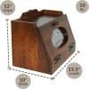 imageDutchCrafters Wooden Bread Box for Kitchen Countertop Bread Storage for Homemade Bread Holder for Kitchen Counter  Amish Made in USA Cherry with Michaels Cherry