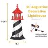 imageDutchCrafters Wooden St Augustine Decorative Lighthouse Statue 3 Tall BlackWhiteRed  Amish Made in AmericaBlackWhiteRed