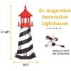 imageDutchCrafters Wooden St Augustine Decorative Lighthouse Statue 4 Tall BlackWhiteRed  Amish Made in America