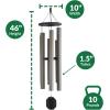 imageLambright Chimes Alpine Whisper 43quot Tall Mocha Personalized Wind Chime Gift for Memorial Sympathy Loss Celebration  Amish Made in America46 Dutch Bell