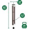 imageLambright Chimes Big Ben Extra Large 82quot Tall Terra Personalized Wind Chimes for Outside Custom Windchimes for Women Anniversary House Warming Memory Sympathy Loss Celebration82 Big Ben