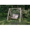 imageLuxCraft 4 Poly High Back Classic Porch Swing Made with Recycled Plastics  Made in USA Dove Gray ampamp BlackCedar  Black