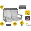 imageLuxCraft 4 Poly High Back Classic Porch Swing Made with Recycled Plastics  Made in USA Dove Gray ampamp BlackWeatherwood