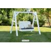 imageLuxCraft 4 Poly High Back Classic Porch Swing Made with Recycled Plastics  Made in USA Dove Gray ampamp BlackWhite