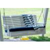 imageLuxCraft 4 Poly Rollback Plain Porch Swing Made with Recycled Plastics  Made in USA Chestnut BrownDove Gray  Black