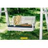 imageLuxCraft 4 Poly Rollback Plain Porch Swing Made with Recycled Plastics  Made in USA Chestnut BrownDove Gray  Black