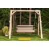 imageLuxCraft 4 Poly Rollback Plain Porch Swing Made with Recycled Plastics  Made in USA Chestnut BrownDove Gray  Slate