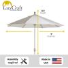 imageLuxCraft 9 Foot Patio Umbrella with Weather Resistant Fabric  Outdoor Umbrellas for Patio with Tilting Aluminum Frame Black or White Umbrella Frame for OutsideSpectrum DoveBlack Frame