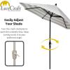 imageLuxCraft 9 Foot Patio Umbrella with Weather Resistant Fabric  Outdoor Umbrellas for Patio with Tilting Aluminum Frame Black or White Umbrella Frame for OutsideCanvasBlack Frame