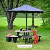 imageLuxCraft 9 Foot Patio Umbrella with Weather Resistant Fabric  Outdoor Umbrellas for Patio with Tilting Aluminum Frame Black or White Umbrella Frame for OutsideGingkoBlack Frame