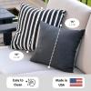 imageLuxCraft Outdoor Throw Pillows Water Resistant ampamp UV Fade Resistant Square Toss Pillow Inserts with Covers for Indoor ampamp Outdoor Use 15quot or 19quot Pillows  Made in USA Foster Metallic 15quotSolana Seagull