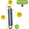 imageLuxCraft Porch Swing Springs Set of 2 Heavy Duty Spring for Patio Swings Hanging Chairs Hammocks and Punching Bags  Shock Absorbing NickelPlated Zinc Bounce Spring